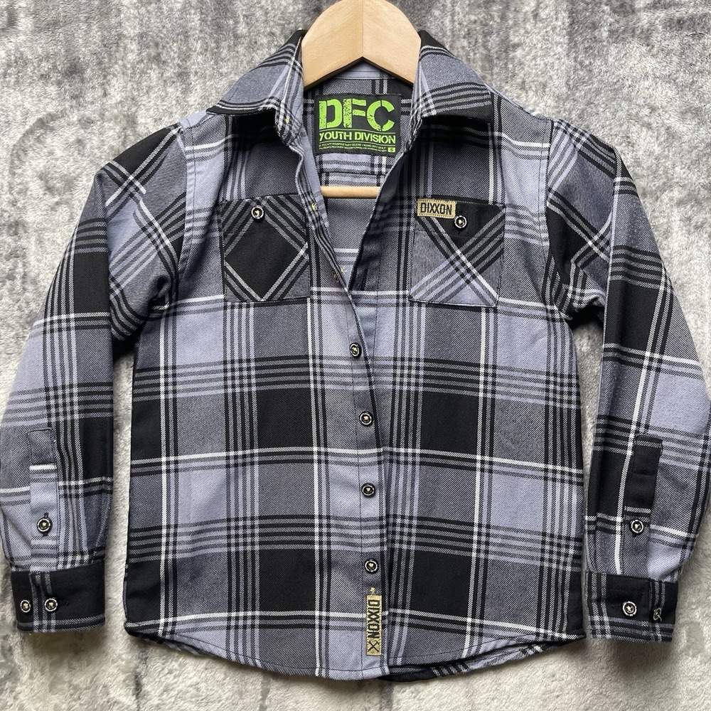 DIXXON Youth Division Black And‎ White Flannel Size Small